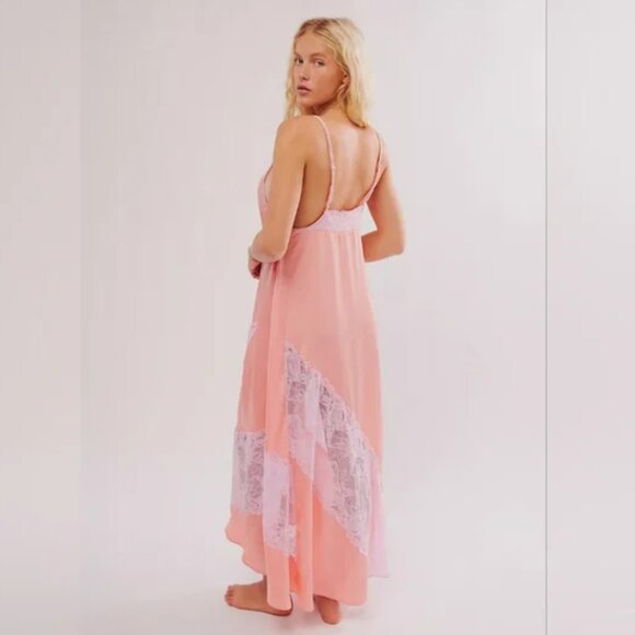 Free People Intimately Women Peach Bud Combo First Date Maxi Slip Size XS NWOT - Picture 4 of 6
